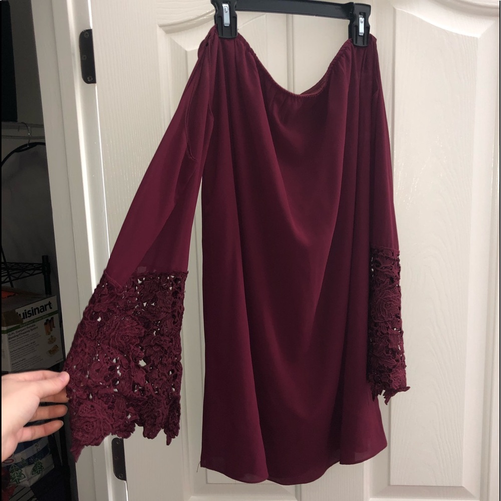Strapless with sleeves semi-formal dress